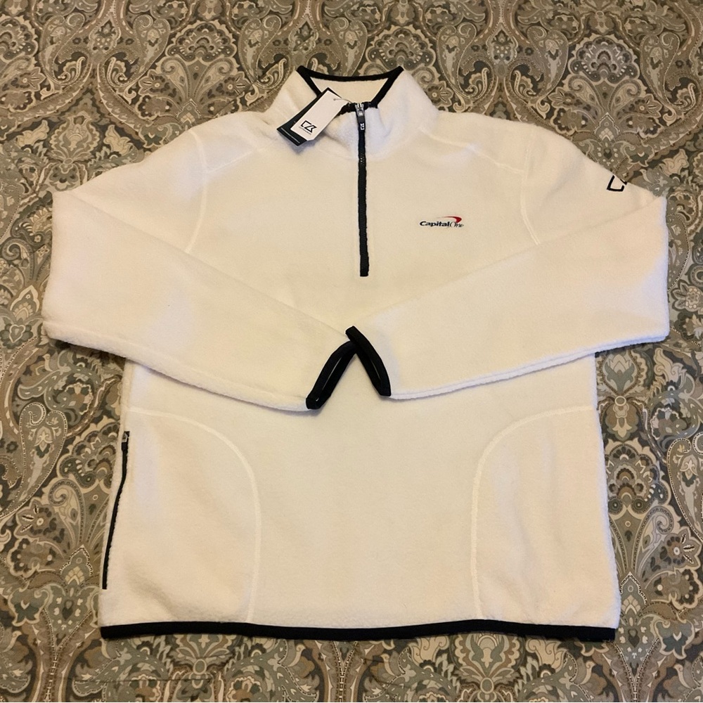 NWT Cutter & Buck Cascade Eco Sherpa fleece Capital One 1/4 Zip